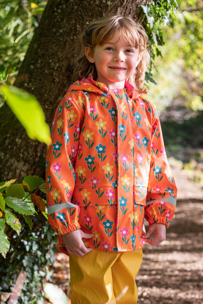 Frugi Fun Flowers Puddle Buster Coat