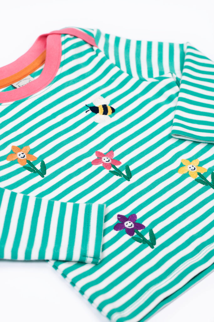 Frugi Orion Flower Applique Top