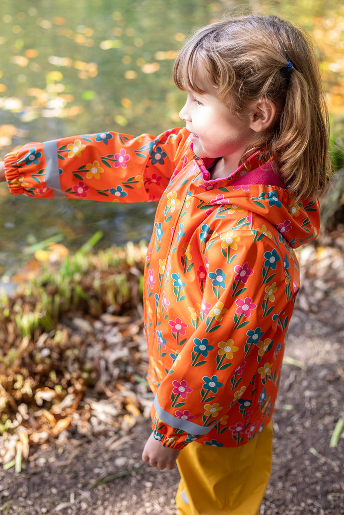 Frugi Fun Flowers Puddle Buster Coat