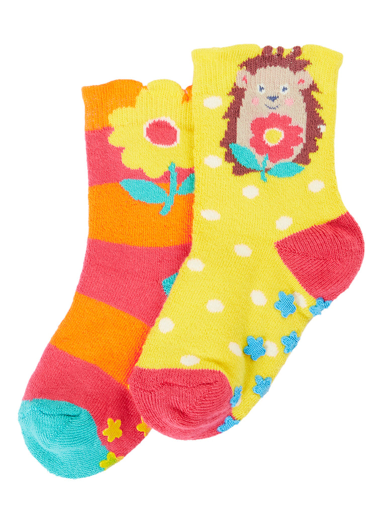 Frugi Grippy Socks Hedgehog Multi