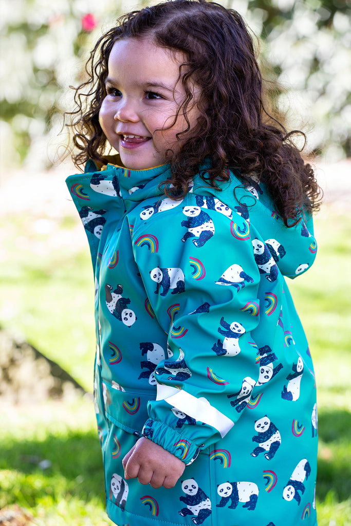 Frugi Puddlebuster Coat Panda Play