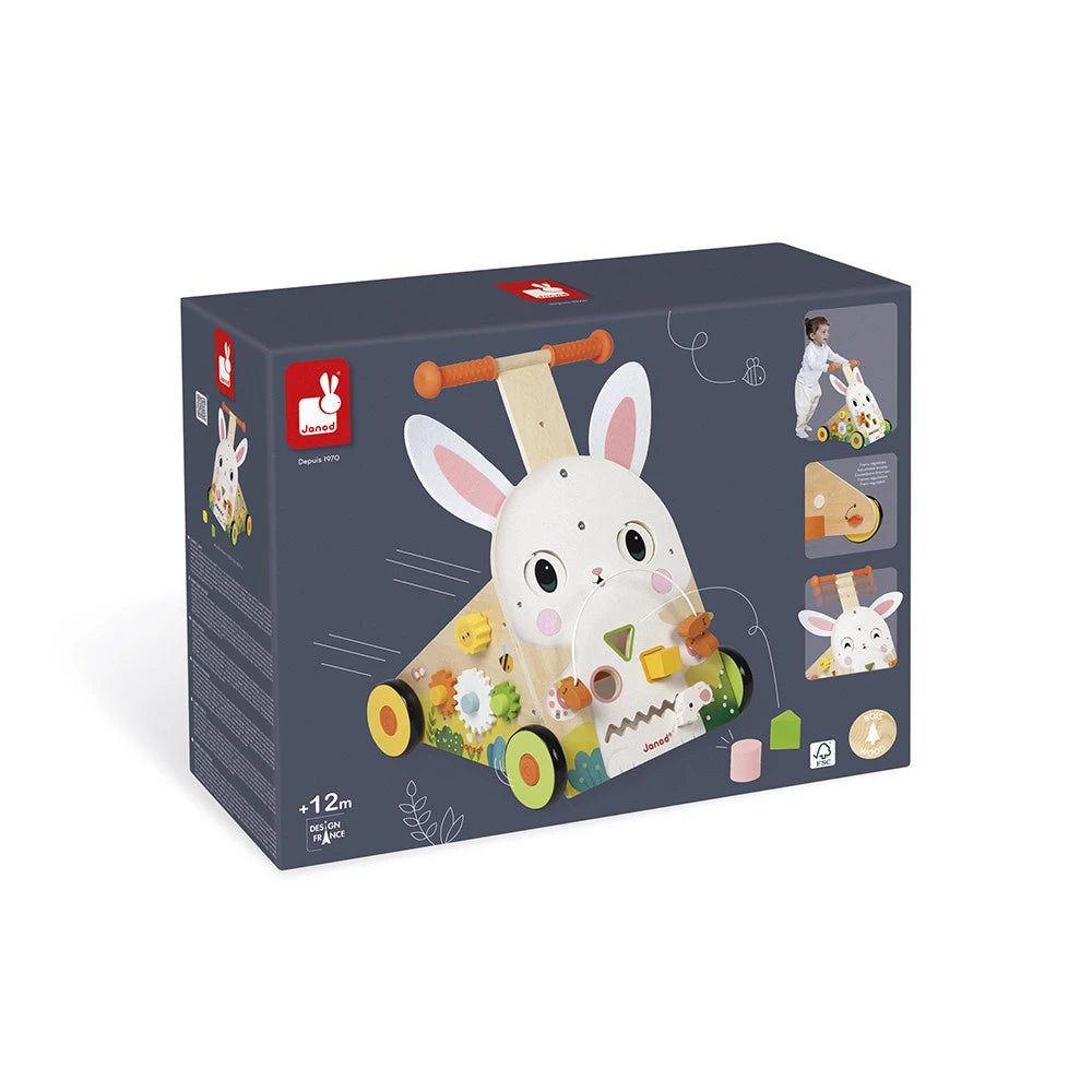 Wooden Rabbit Multi-Activity Cart
