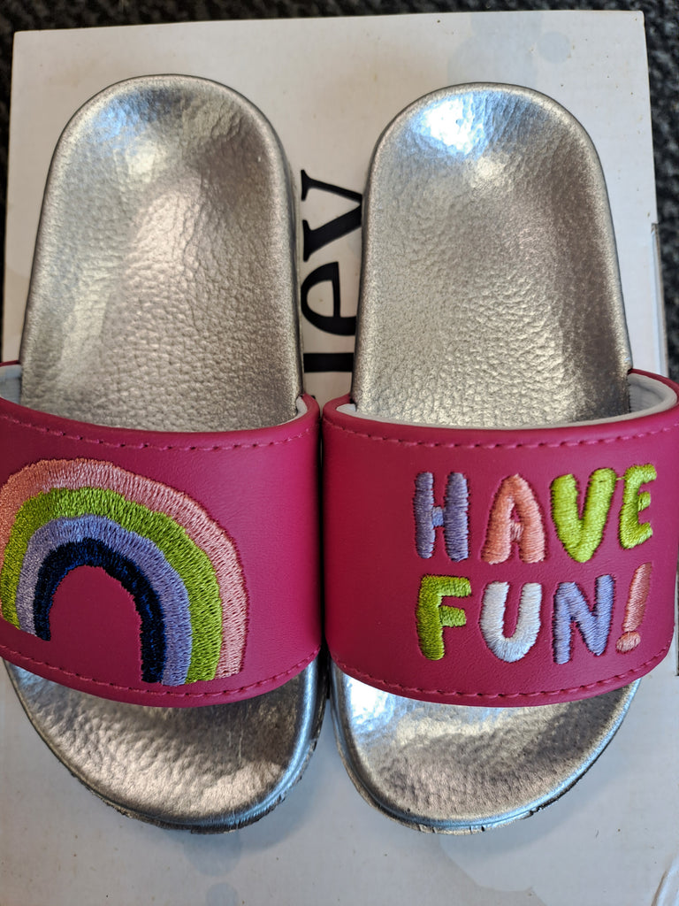 Hatley Have Fun Rainbow Slide On Sandals