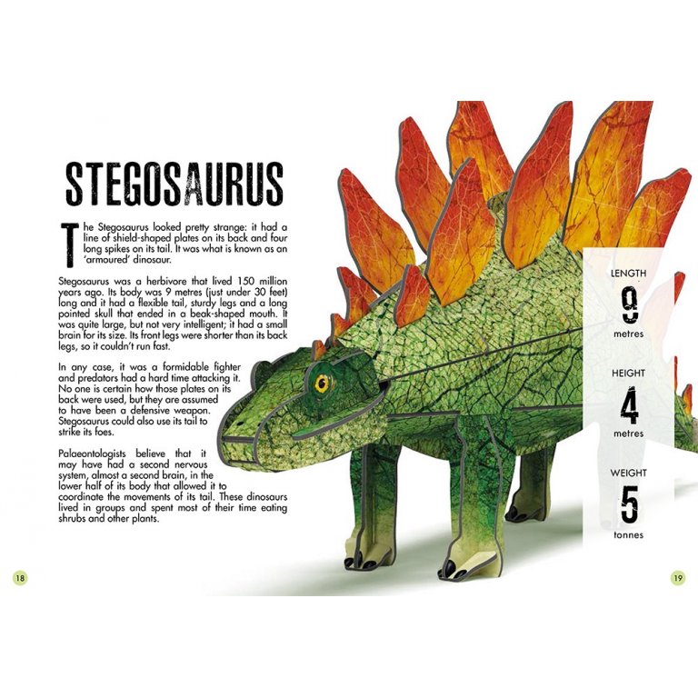3D Stegosaurus Book & Model