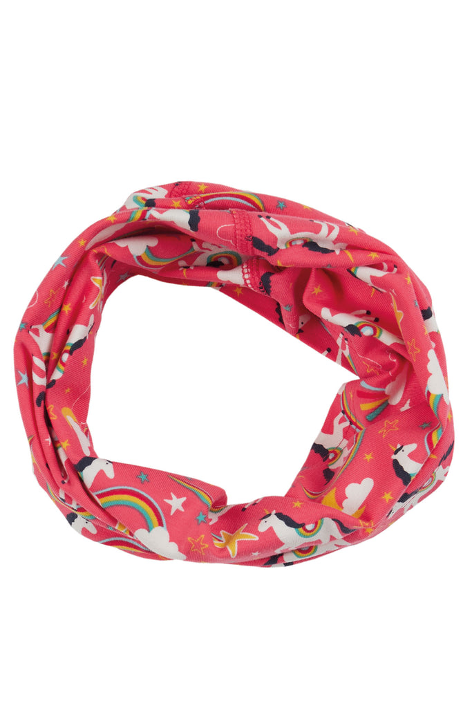 Frugi Sidney Stretch Snood Watermelon Cosmic Unicorns