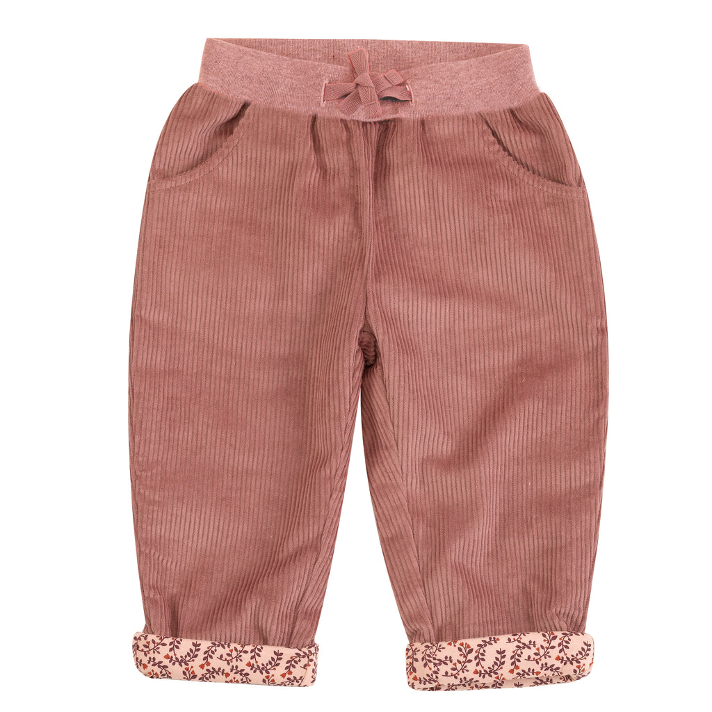 Pigeon Organics Lined Cord Trousers - Rose