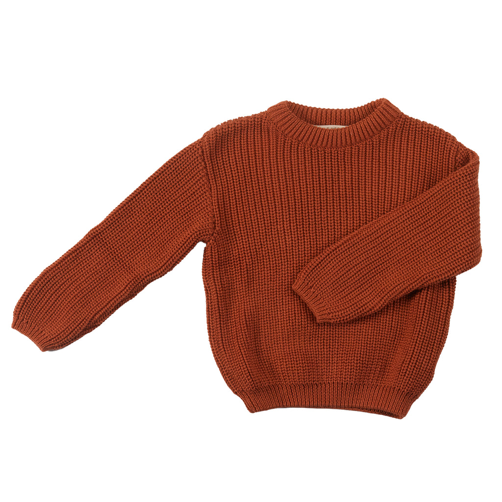 Pigeon Organics Chunky Rib Jumper Orange