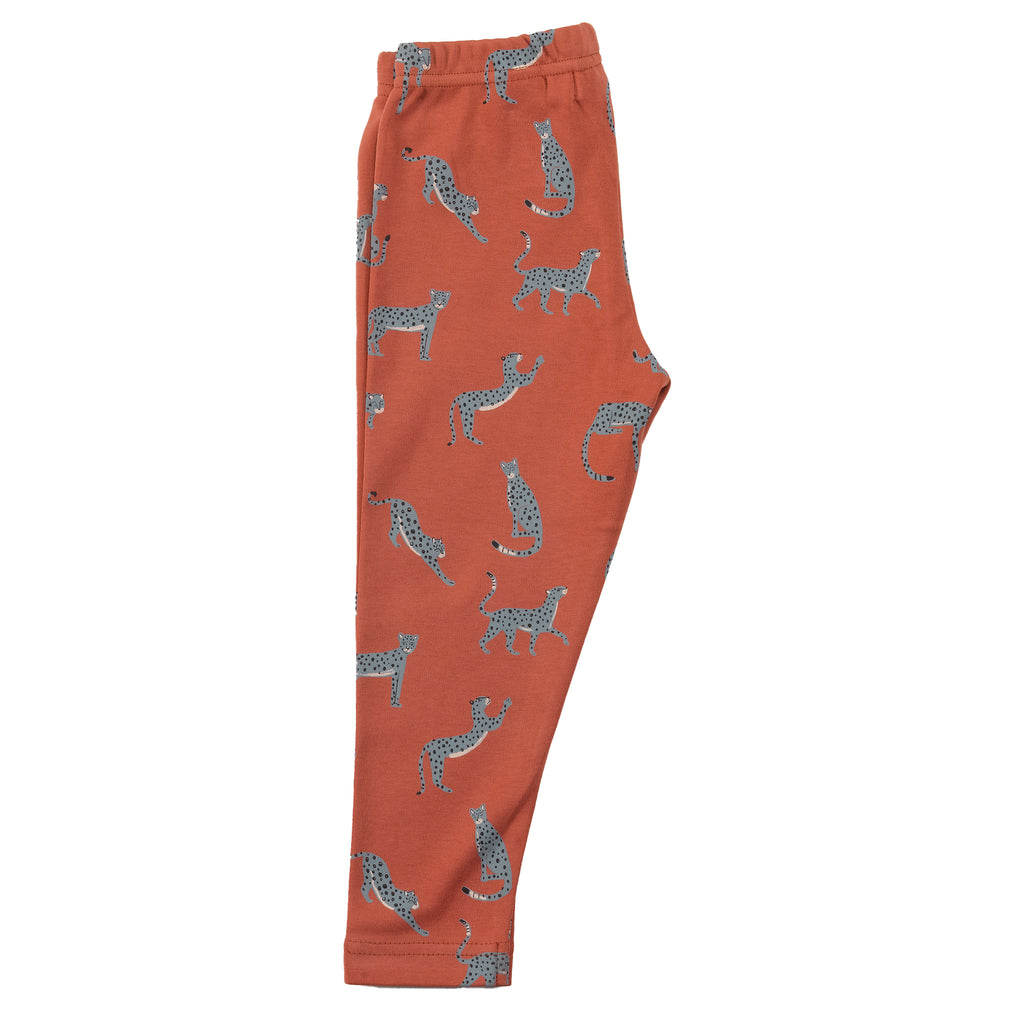 Pigeon Organics leggings (AOP) Leopard Orange