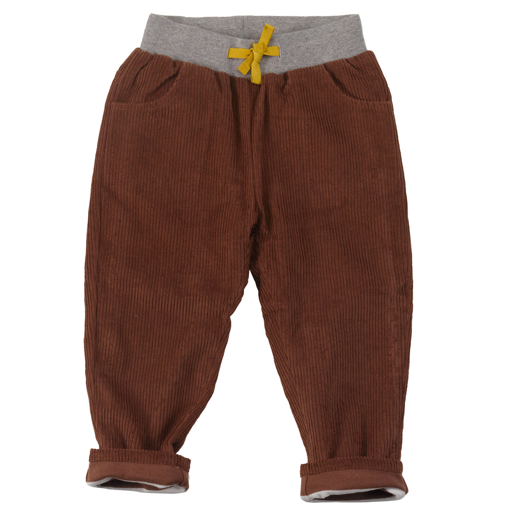 Pigeon Organics Lined Cord Trousers - Nut Brown