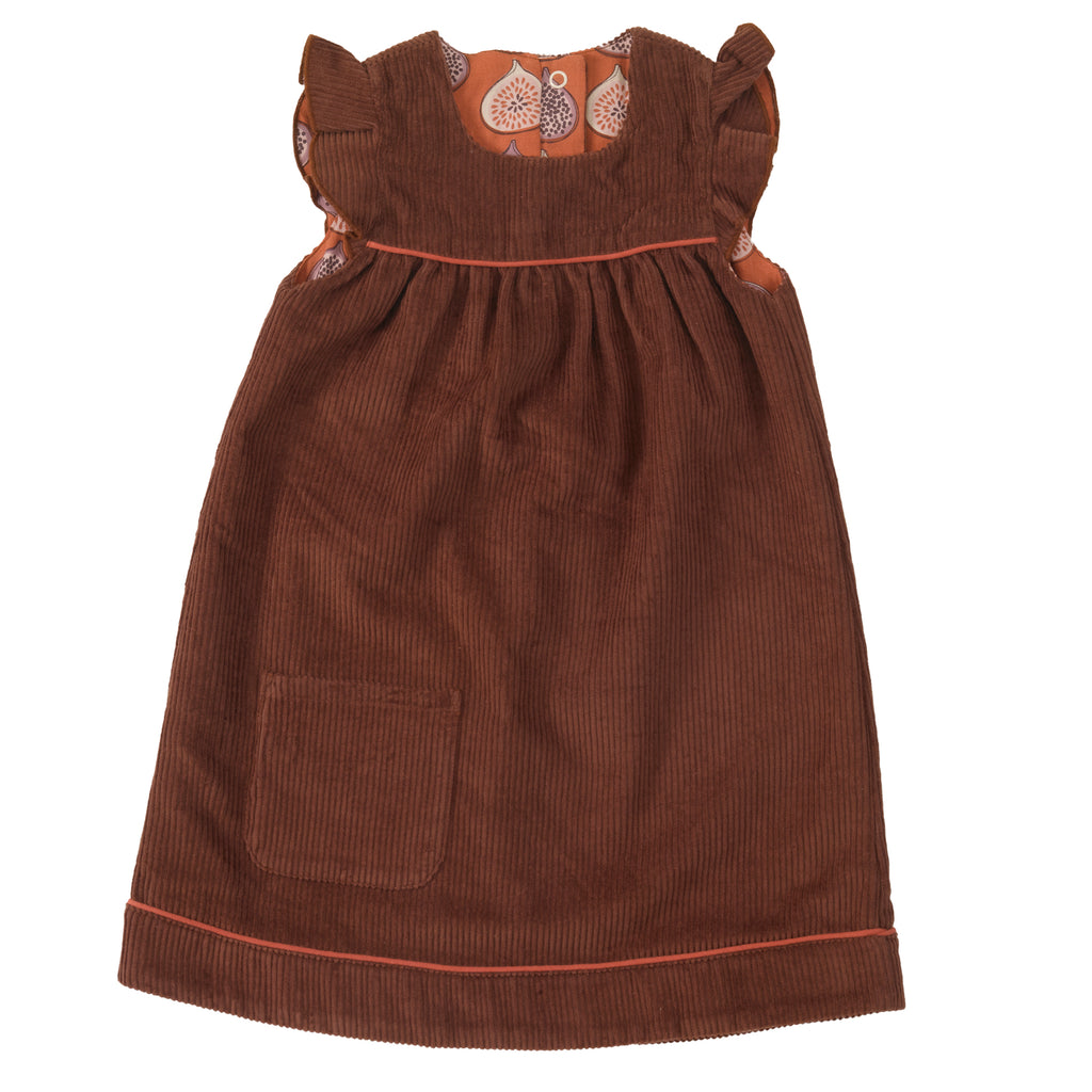 Pigeon Organics Winter Shift Dress Reversible Nut Brown