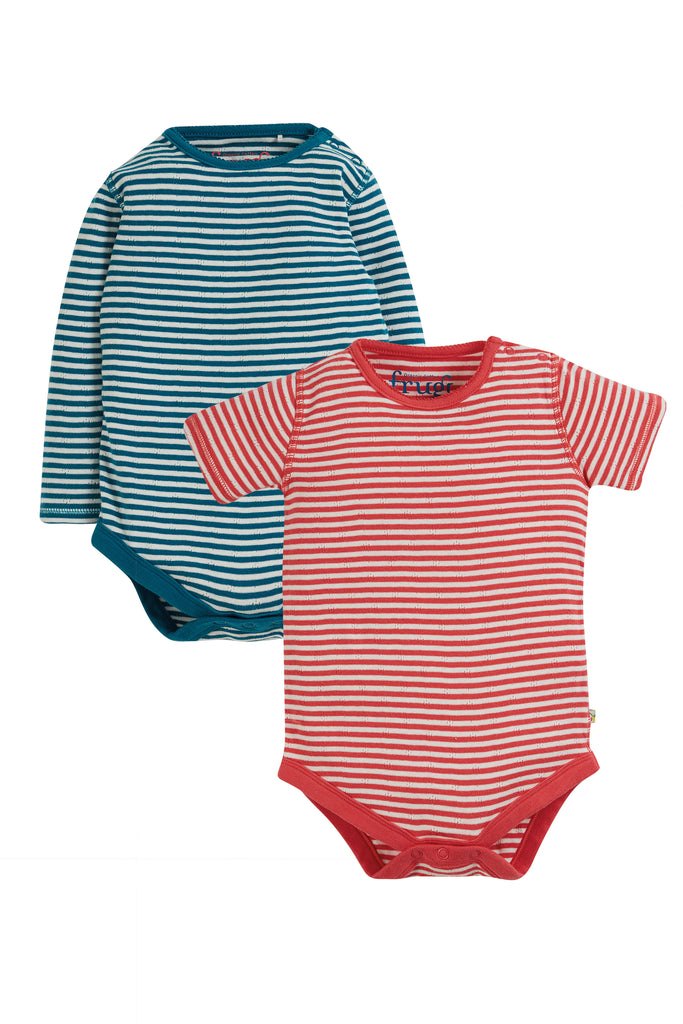 Pointelle 2 Pack body, Loch blue/ Watermelon