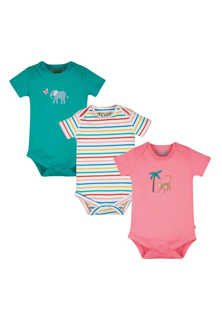 Frugi Super Special 3 Pack Body, Animal Multipack