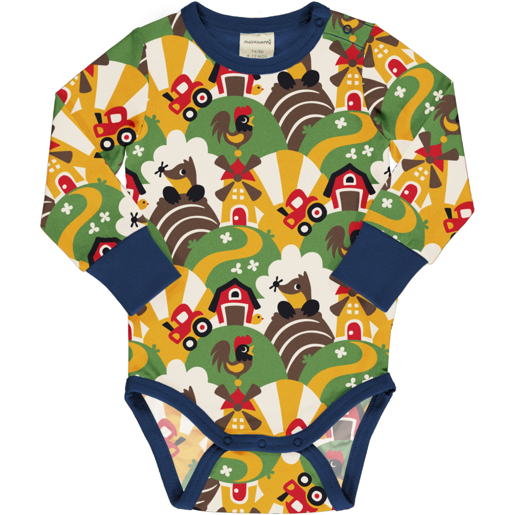 Maxomorra Bodysuit LS Farm