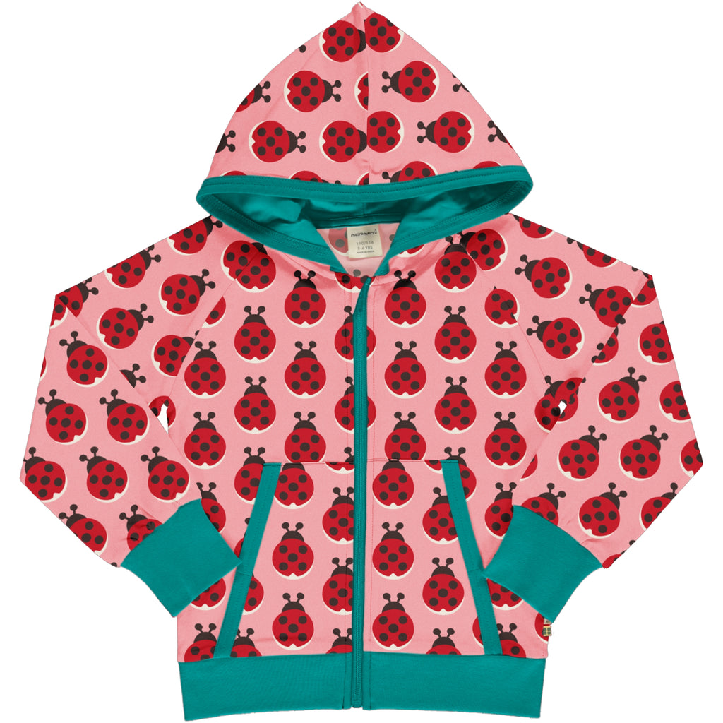 Maxomorra Cardigan Hood Sweat Ladybug