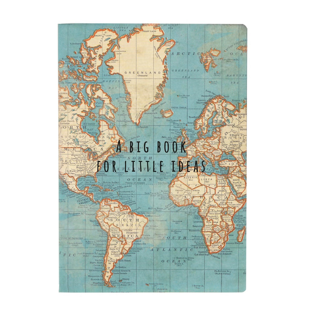 Sass & Belle A Big Book for Little Ideas Vintage Map A5 Notebook
