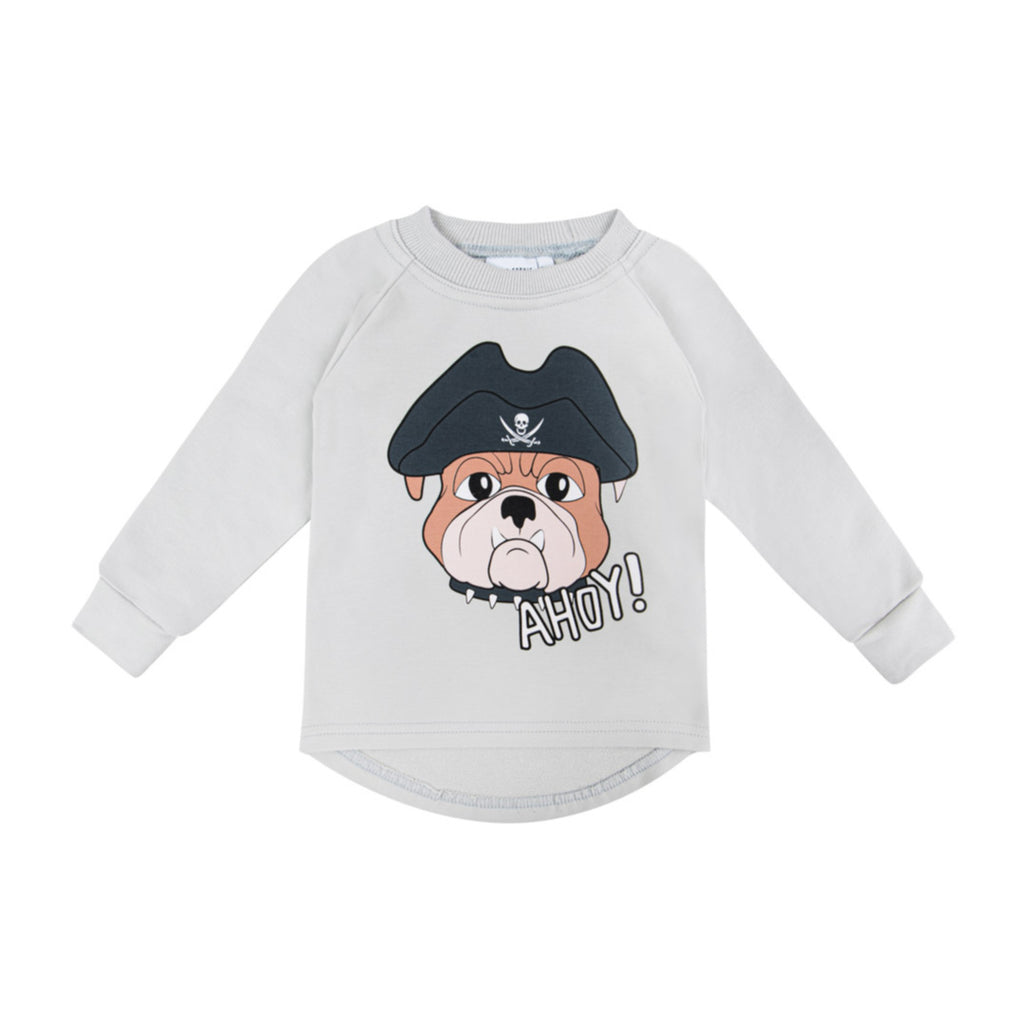 Dear Sophie Jersey Long sleeve top Dog The Pirate Grey