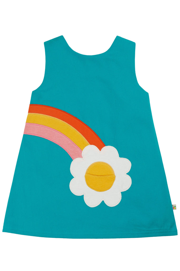 Frugi Penny Shift Dress Camper Blue Daisy