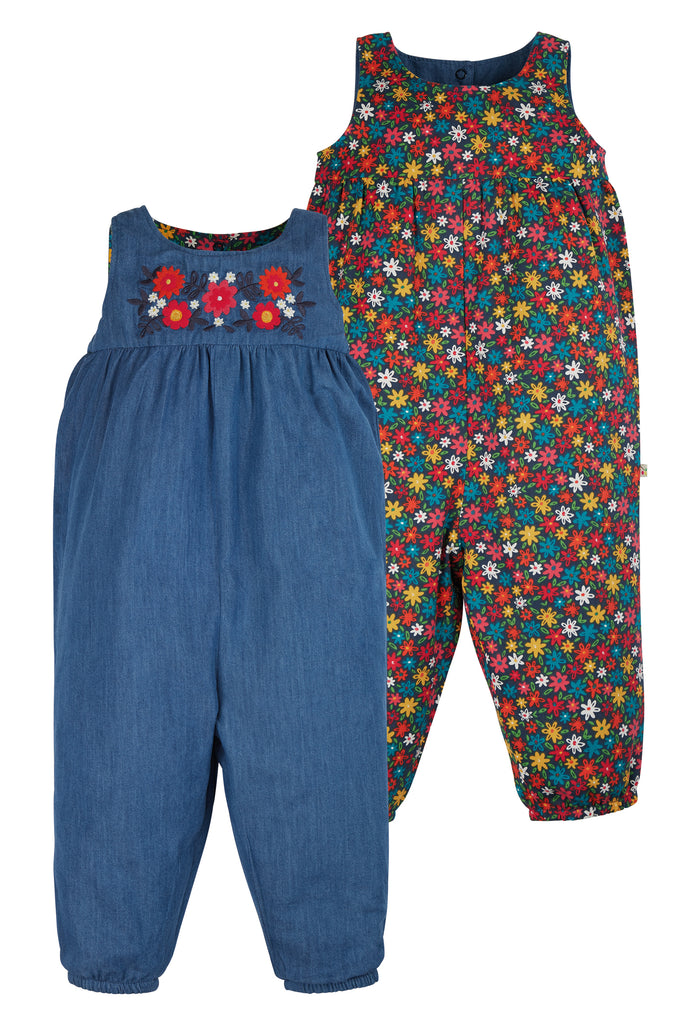 Frugi Fay Reversible Dungaree Daisy Fields/Floral