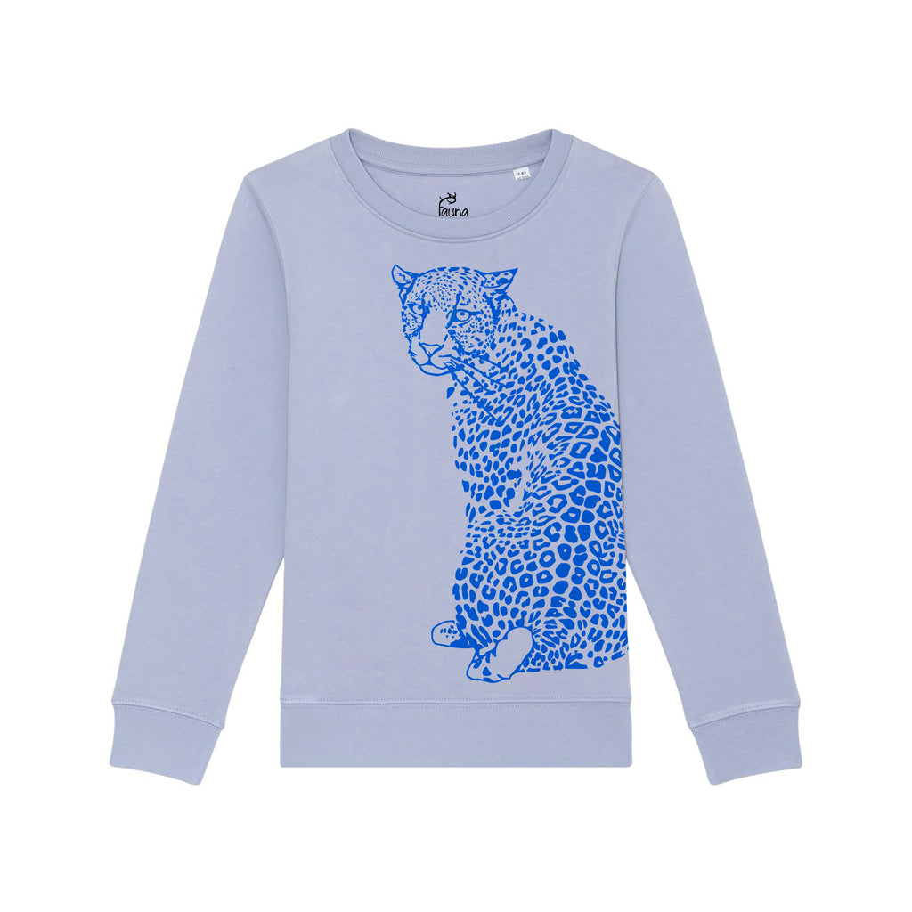 Fauna Kids Sweatshirt Leopard Cool Blue