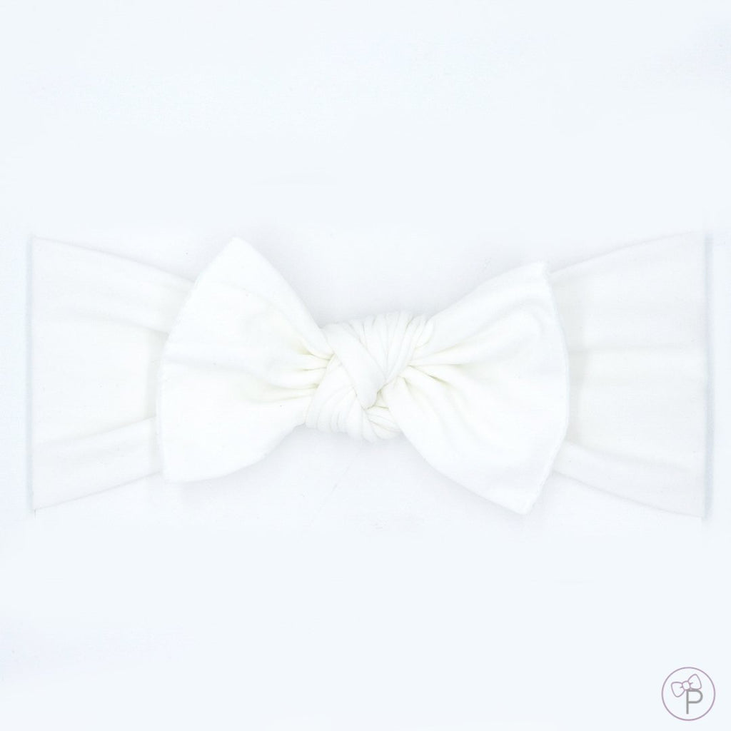Little Bow Pip White pippa bow medium