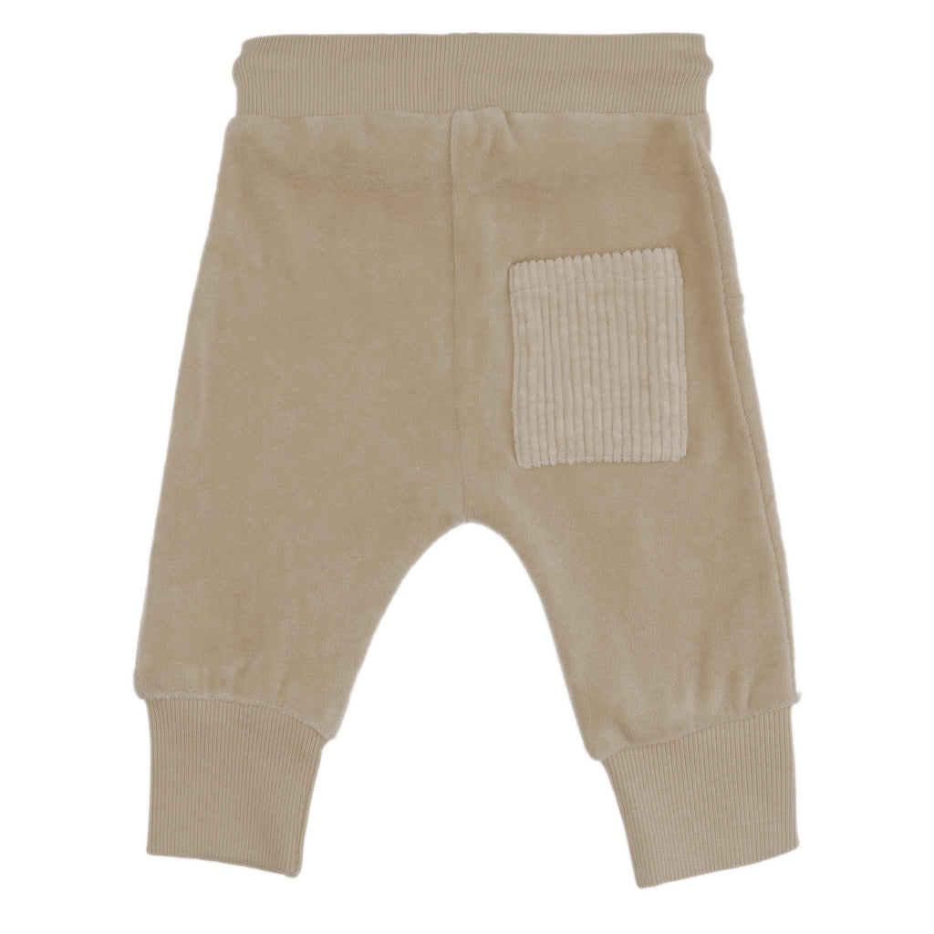 Kidwild Organic Velour Joggers Almond