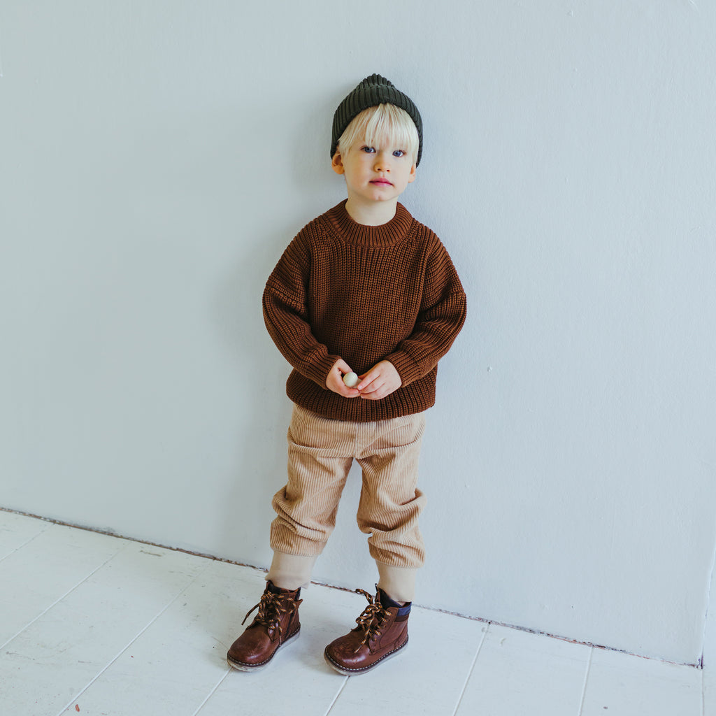 Kidwild Organic Corduroy Pants Almond