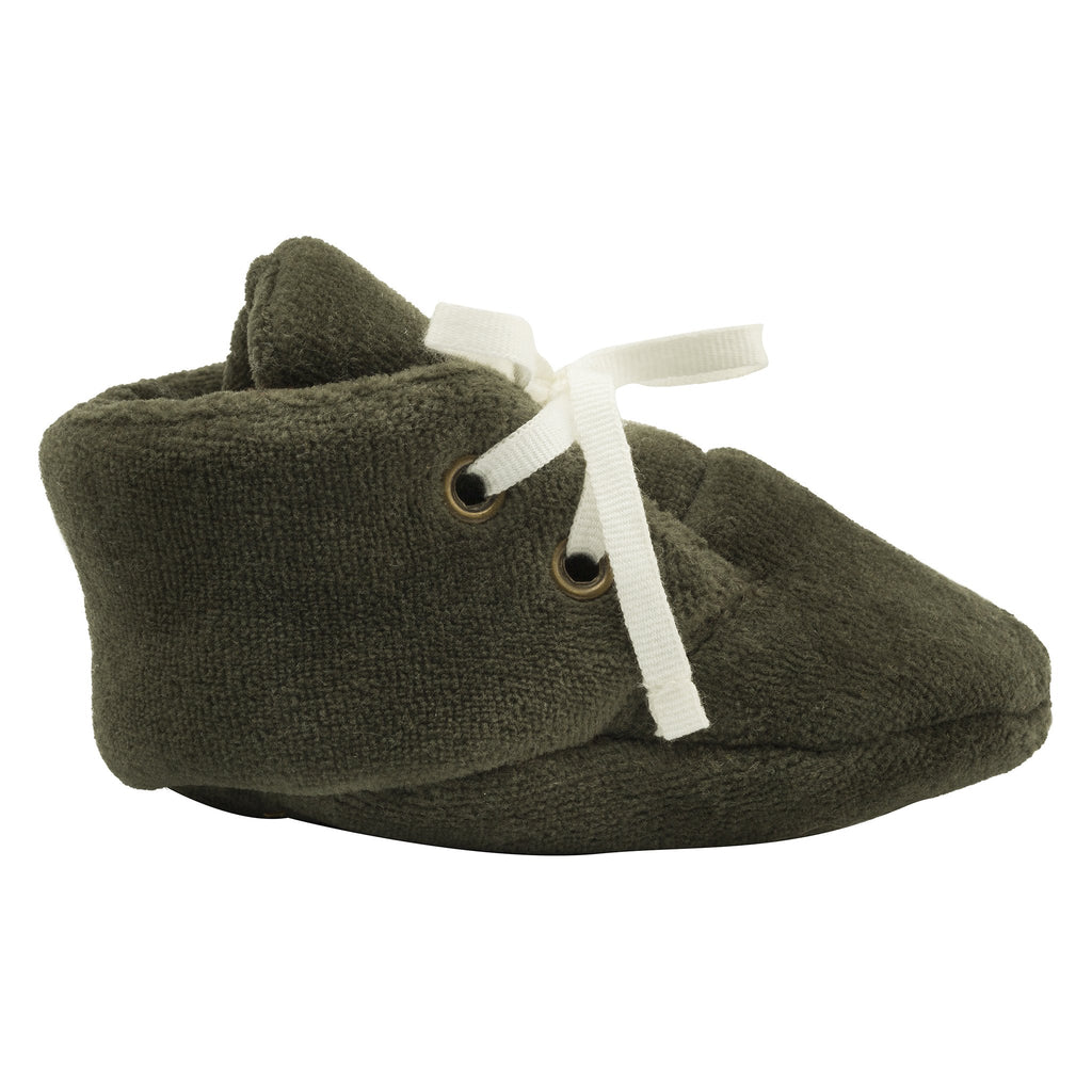 Kidwild Velour Baby Booties Forest/Toffee/Almond