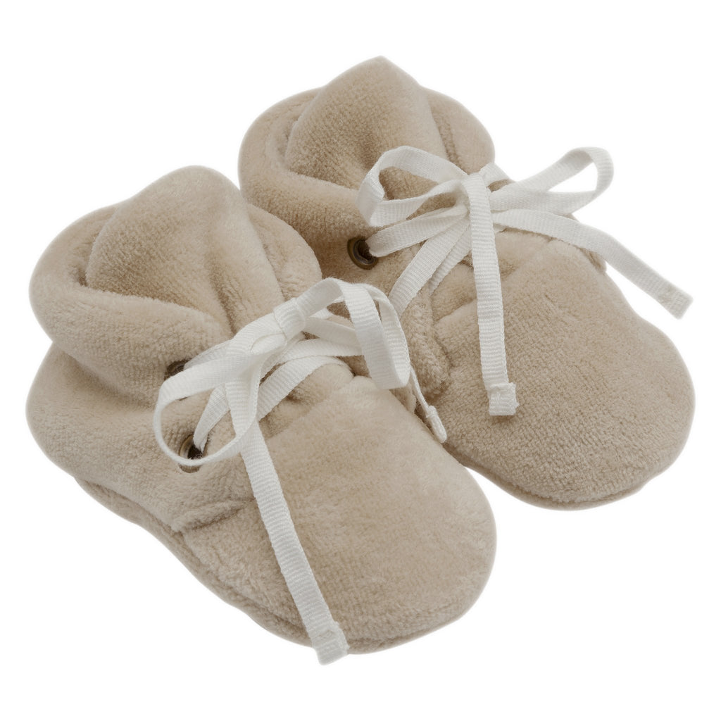Kidwild Velour Baby Booties Forest/Toffee/Almond