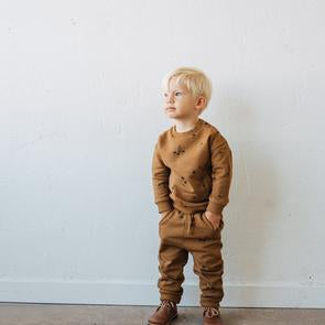 KidWild Joggers Acorn AOP Caramel