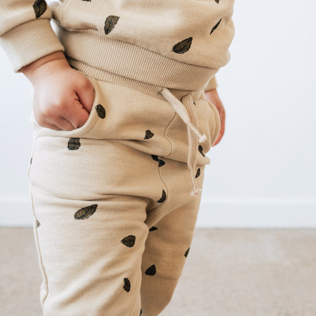 KidWild Joggers Leaves AOP Oat