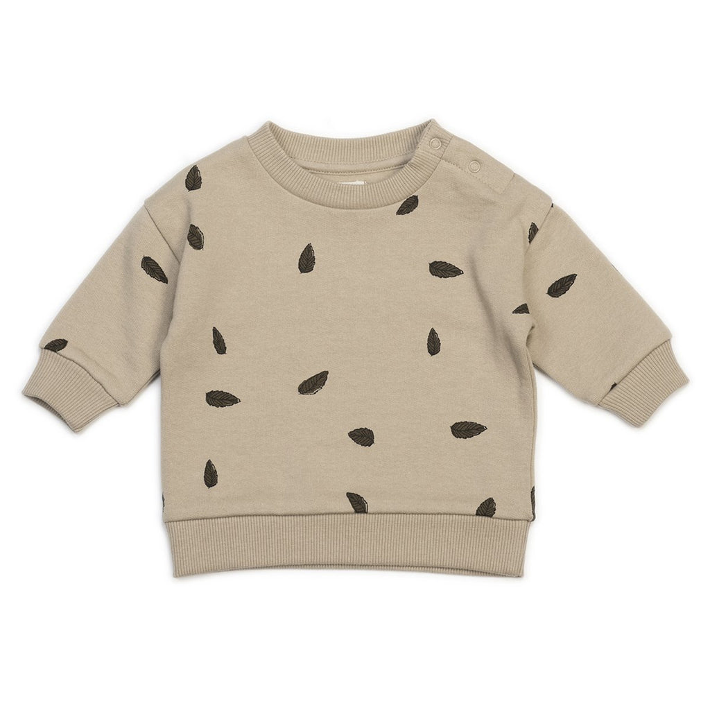 KidWild Sweatshirt Leaves AOP Oat