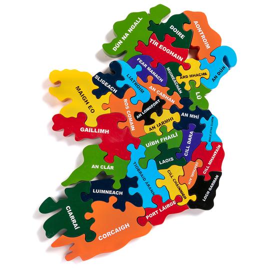 Map of Ireland As Gaeilge Jigsaw