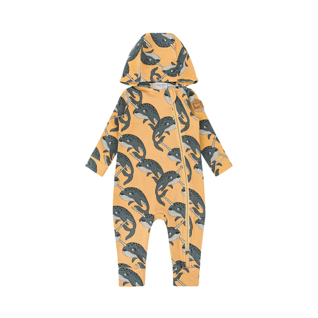 Dear Sophie Narwhal Yellow Overall