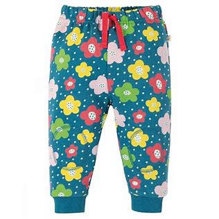 Frugi snuggle crawlers steely blue floral spot