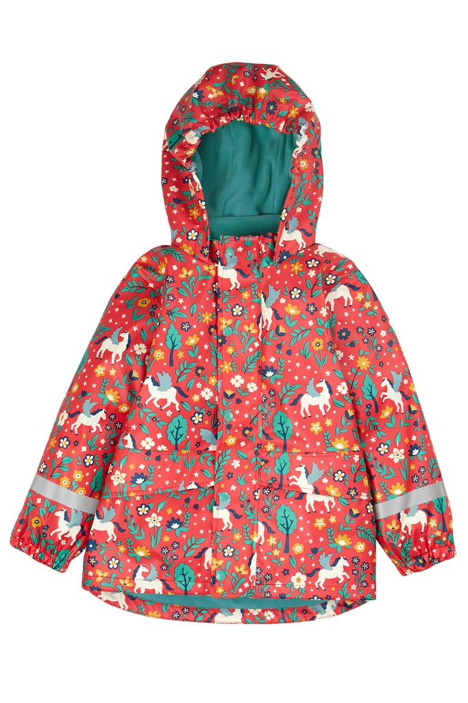 Frugi Puddle Buster Coat Watermelon Pegasus