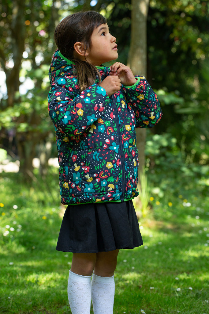 Frugi Reversible Toasty Trail Jacket Blooming Bright