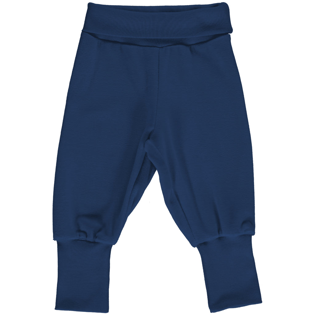 Maxomorra Rib pants velour Navy