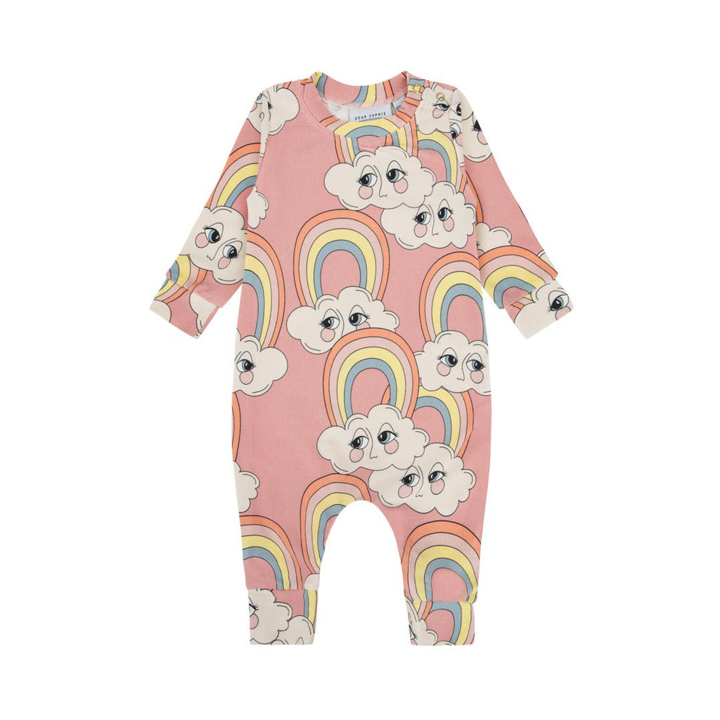 Dear Sophie Rainbow Pink Romper