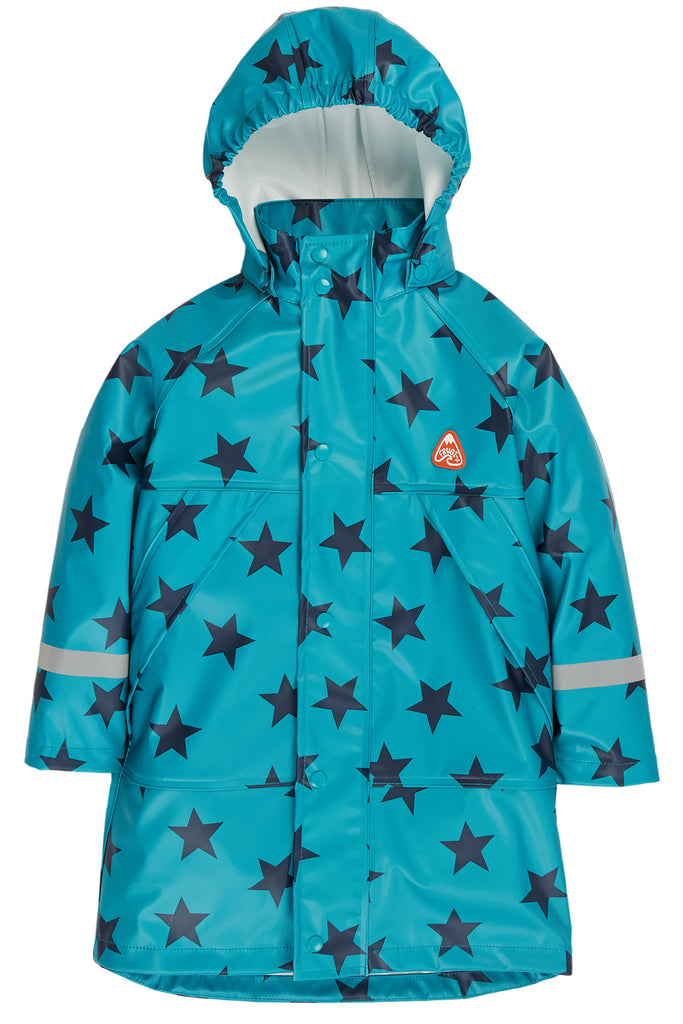Frugi Rainy Days Coat Camper Blue Star