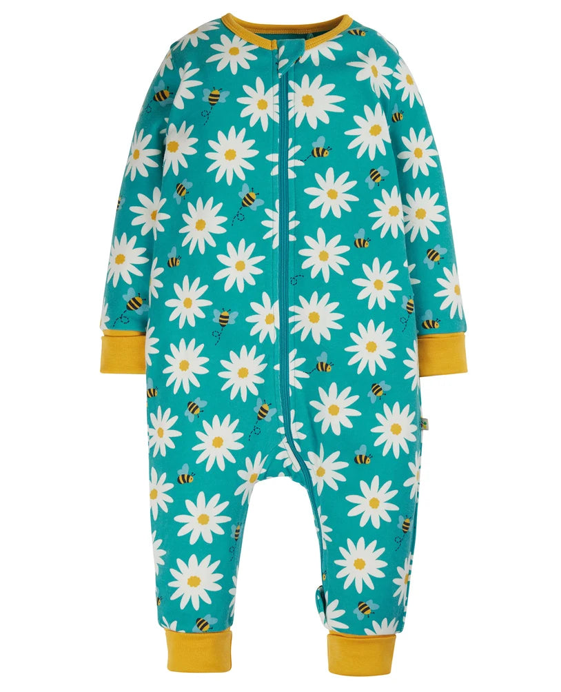 Frugi Zelah Zip Up Romper Camper Nice Daisy