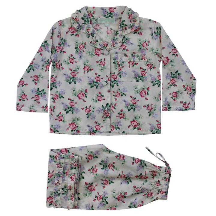 Powell Craft Elisa Rose Floral Print Pyjama Set