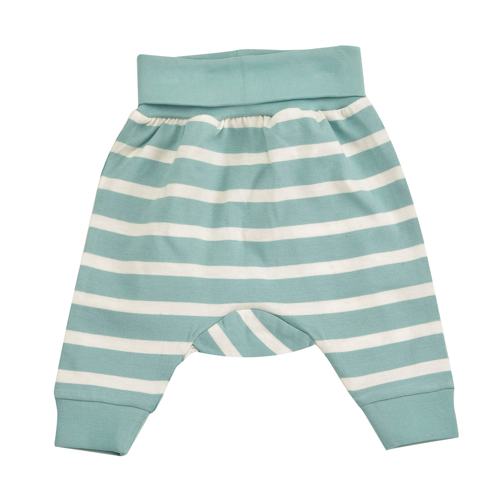 Pigeon Organics Baby Joggers (Breton stripe) turquoise/white