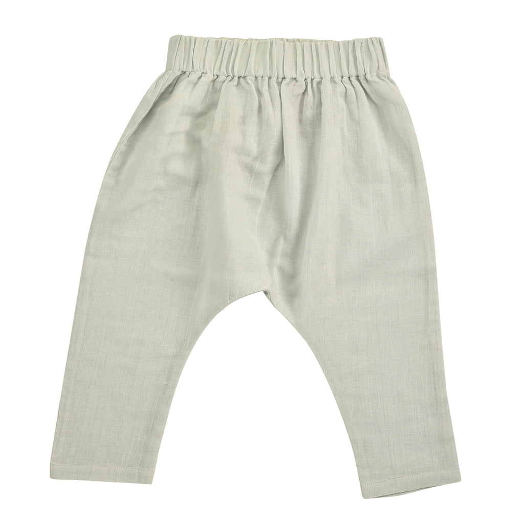 Pigeon Organics Baggy pants (muslin) aqua