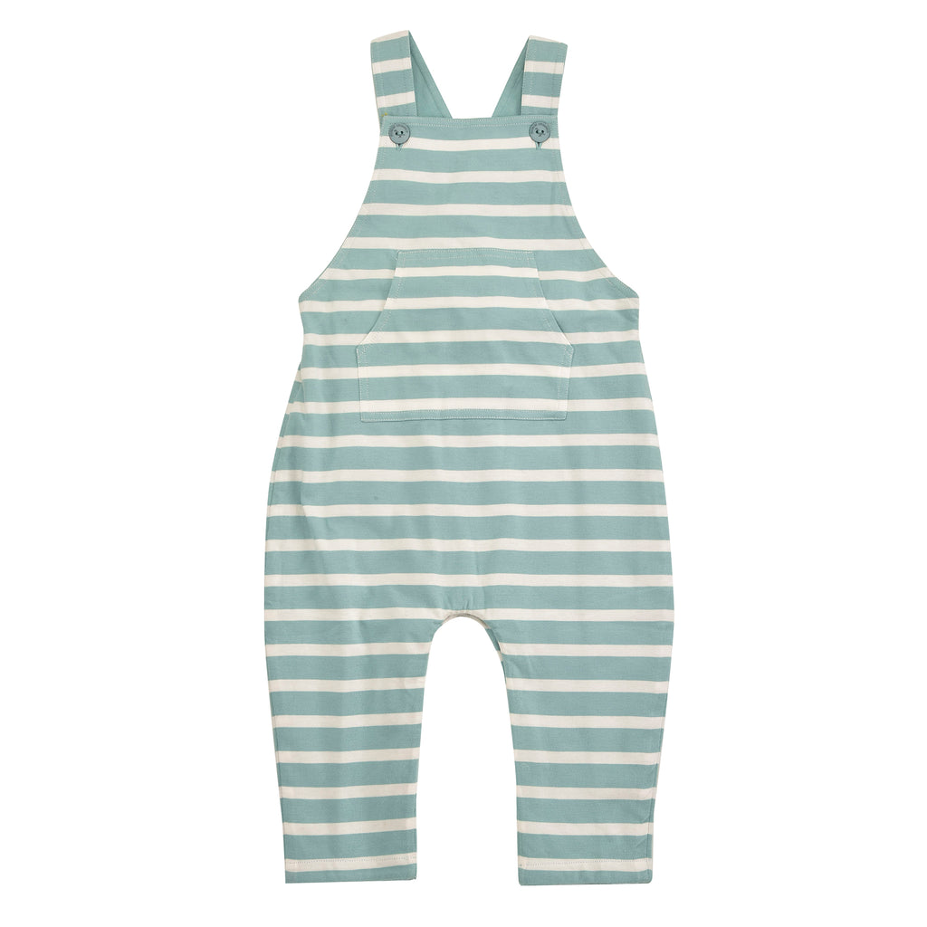 Reversible Jersey Dungarees, turquoise/white