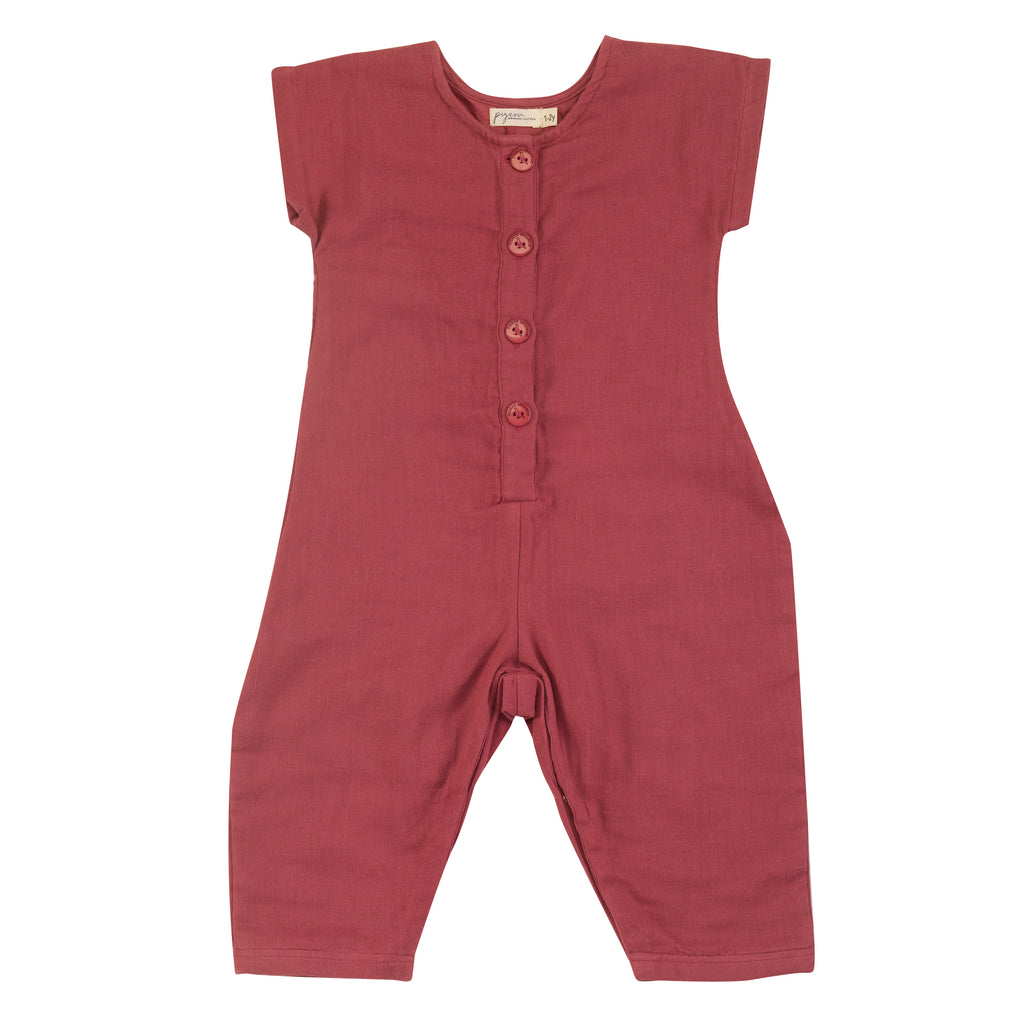 Pigeon Organics Jumpsuit muslin Berry