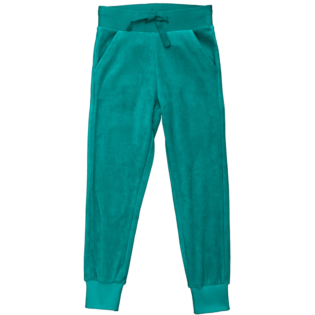 Maxomorra Sweatpants Velour Lagoon