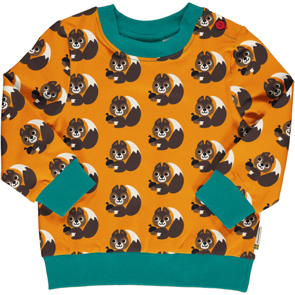 Maxomorra Sweatshirt Button Squirrel