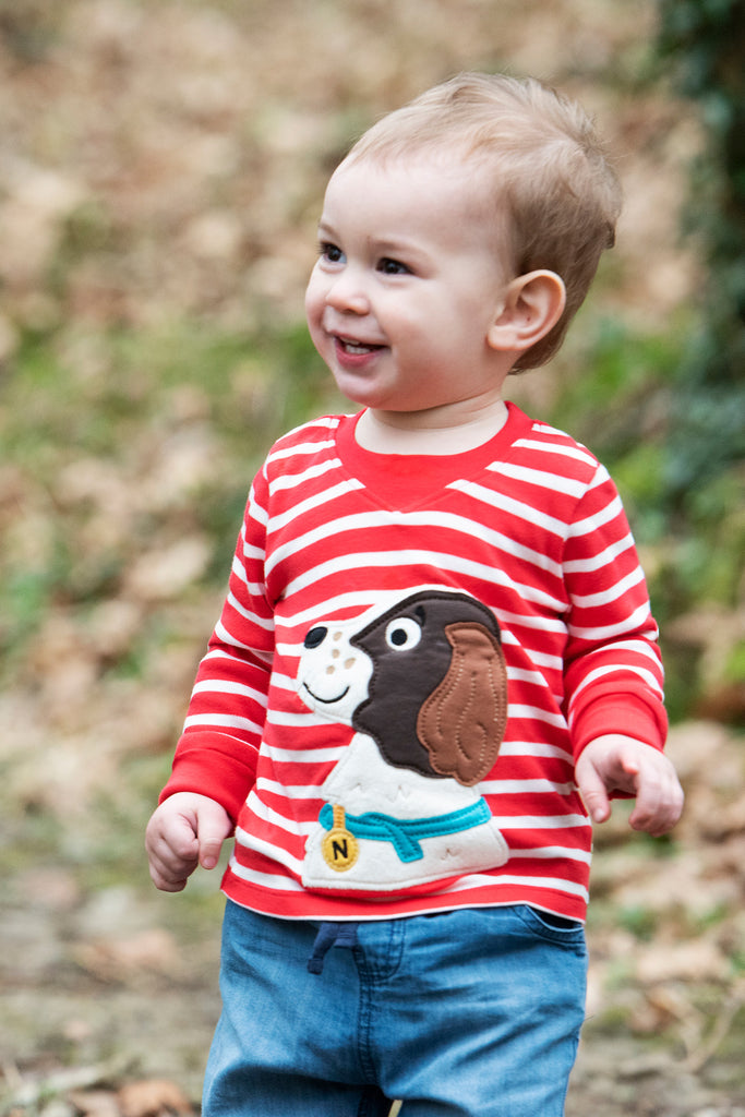 Frugi Easy On Top True Red Stripe Dog