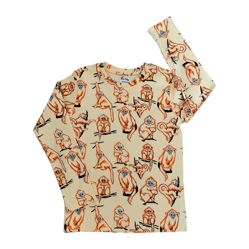 Fauna Kids LS Tee Shirt Top Monkey