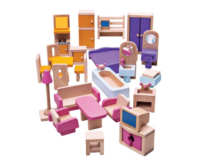 Bigjigs Heritage Playset Wooden Dolls House Furniture